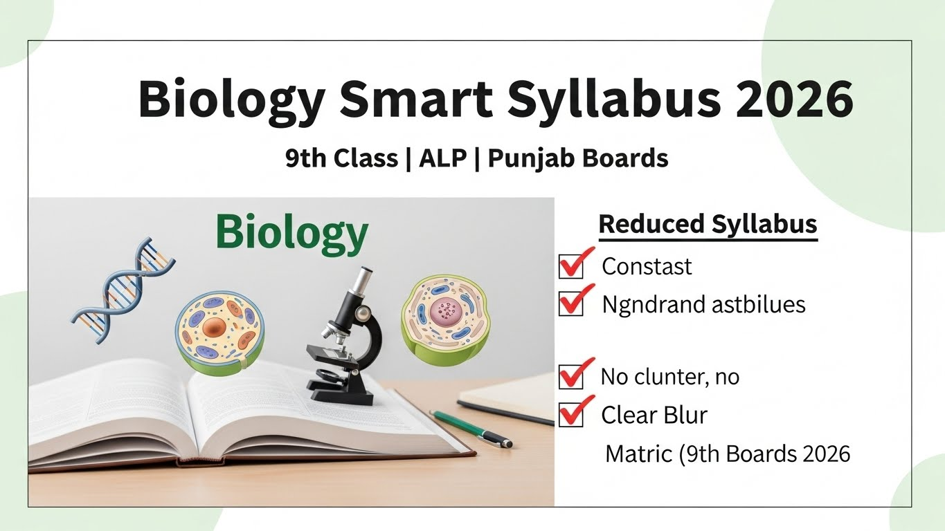 9th Class Biology Smart Syllabus 2026