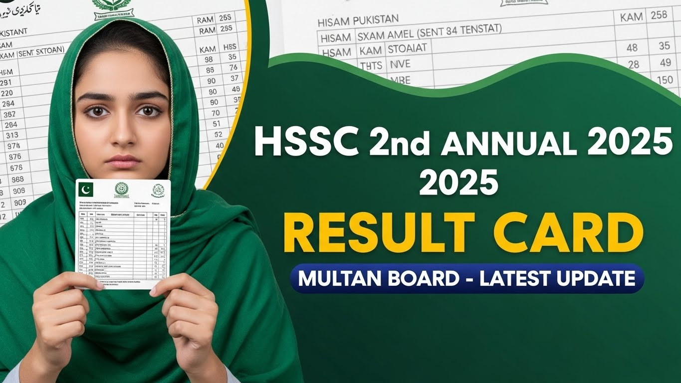 Multan Board Result Card of HSSC 2nd Annual 2025